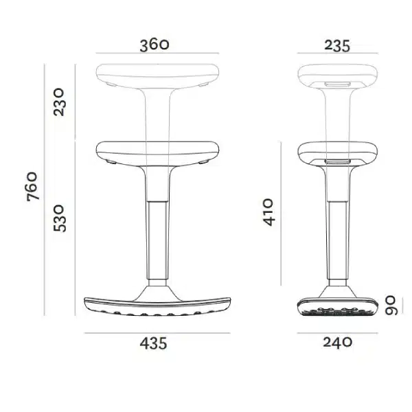Pledge Buck Sit-Stand Stool - Image 7