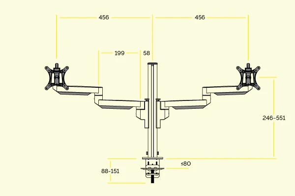 Filex Galaxy Modular Dual Monitor Arm - Image 7