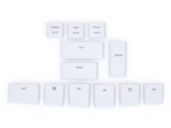 mWave White Mac Keycaps